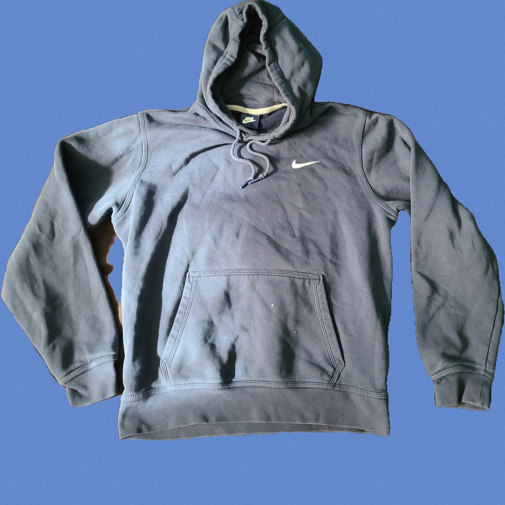 NIKE Navy Blue MENS PULLOVER HOODIE SWEATSHIRT Medium